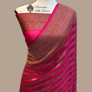 Georgette Soft Silk Pink Saree