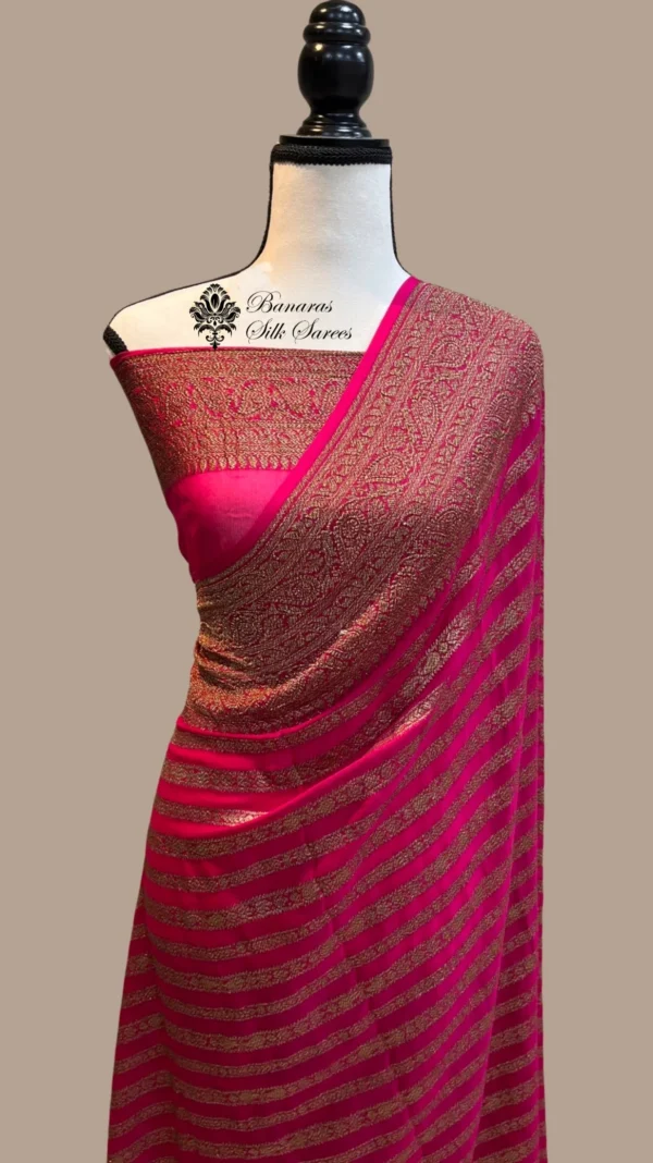 Georgette Soft Silk Pink Saree